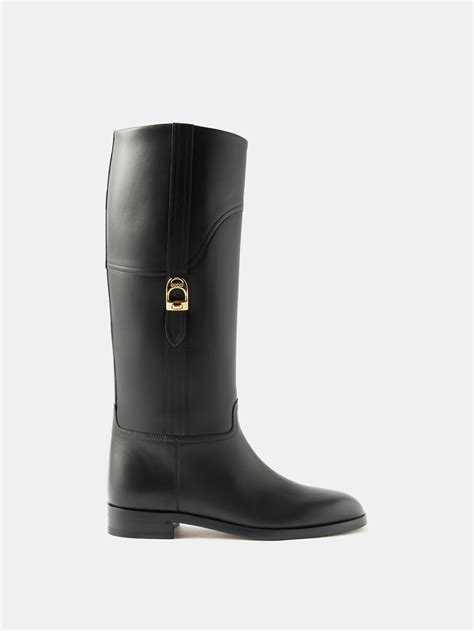 gucci black flat knee high boots|gucci boots vsco.